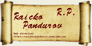 Raičko Pandurov vizit kartica